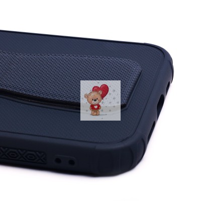 Чехол-накладка для Apple iPhone 13 Pro с подставкой и магнитом (темно-синий) - PC058