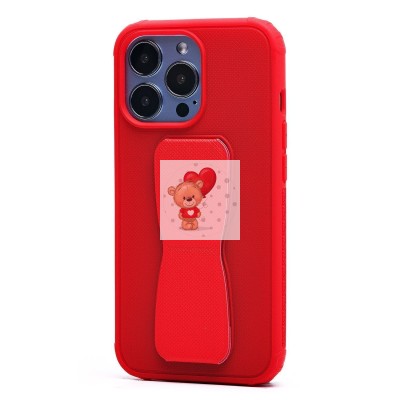 Чехол-накладка для Apple iPhone 13 Pro с подставкой и магнитом (красный) - PC058