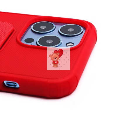 Чехол-накладка для Apple iPhone 13 Pro с подставкой и магнитом (красный) - PC058