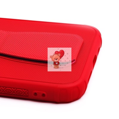 Чехол-накладка для Apple iPhone 13 Pro с подставкой и магнитом (красный) - PC058