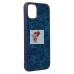 Чехол-накладка для Apple iPhone 11 россыпь кристаллов (ледяной синий) - PC071 POSH SHINE