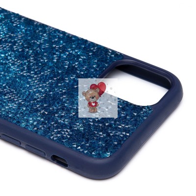 Чехол-накладка для Apple iPhone 11 россыпь кристаллов (ледяной синий) - PC071 POSH SHINE