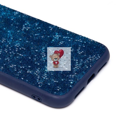 Чехол-накладка для Apple iPhone 11 россыпь кристаллов (ледяной синий) - PC071 POSH SHINE
