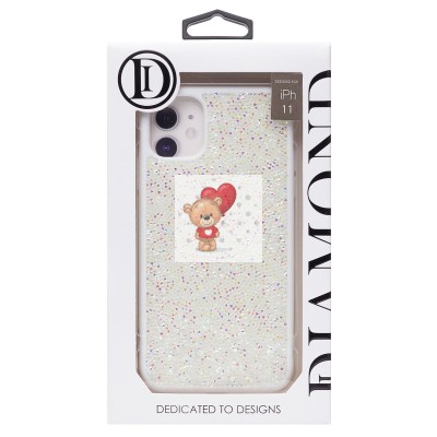 Чехол-накладка для Apple iPhone 11 россыпь кристаллов (белый) - PC071 POSH SHINE