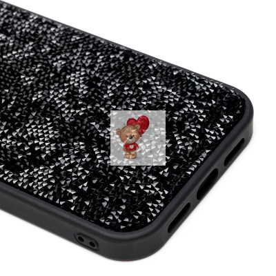 Чехол-накладка для Apple iPhone 12 Pro россыпь кристаллов (черный) - PC071 POSH SHINE