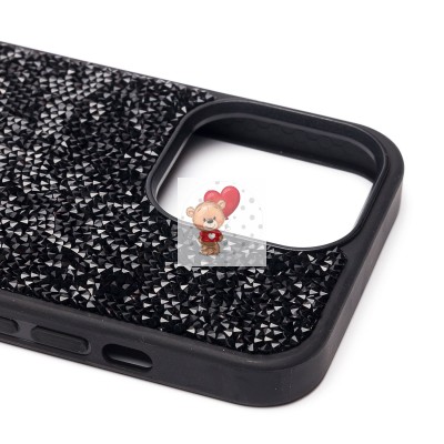 Чехол-накладка для Apple iPhone 13 Pro россыпь кристаллов (черный) - PC071 POSH SHINE