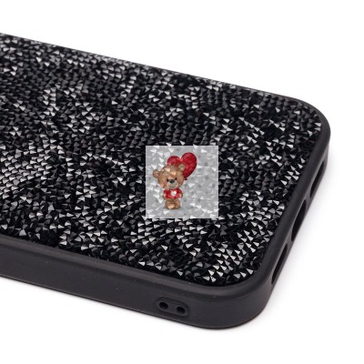 Чехол-накладка для Apple iPhone 13 Pro россыпь кристаллов (черный) - PC071 POSH SHINE