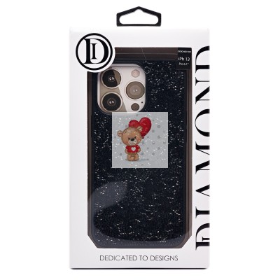 Чехол-накладка для Apple iPhone 13 Pro россыпь кристаллов (черный) - PC071 POSH SHINE