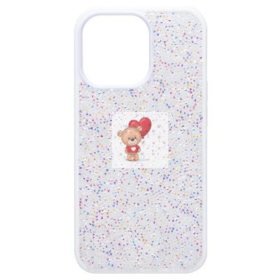 Чехол-накладка для Apple iPhone 13 Pro россыпь кристаллов (белый) - PC071 POSH SHINE