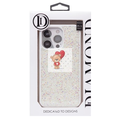 Чехол-накладка для Apple iPhone 13 Pro россыпь кристаллов (белый) - PC071 POSH SHINE