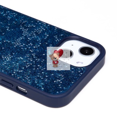 Чехол-накладка для Apple iPhone 13 россыпь кристаллов (ледяной синий) - PC071 POSH SHINE Чехол-накладка для Apple iPhone 13 россыпь кристаллов (ледяной синий) - PC071 POSH SHINE