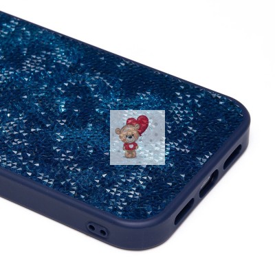 Чехол-накладка для Apple iPhone 13 россыпь кристаллов (ледяной синий) - PC071 POSH SHINE Чехол-накладка для Apple iPhone 13 россыпь кристаллов (ледяной синий) - PC071 POSH SHINE