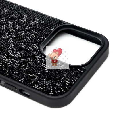 Чехол-накладка для Apple iPhone 14 Pro Max россыпь кристаллов (черный) - PC071 POSH SHINE Чехол-накладка для Apple iPhone 14 Pro Max россыпь кристаллов (черный) - PC071 POSH SHINE