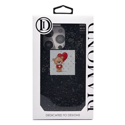 Чехол-накладка для Apple iPhone 14 Pro Max россыпь кристаллов (черный) - PC071 POSH SHINE Чехол-накладка для Apple iPhone 14 Pro Max россыпь кристаллов (черный) - PC071 POSH SHINE