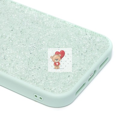Чехол-накладка для Apple iPhone 14 Pro Max россыпь кристаллов (ледяной мятный) - PC071 POSH SHINE Чехол-накладка для Apple iPhone 14 Pro Max россыпь кристаллов (ледяной мятный) - PC071 POSH SHINE