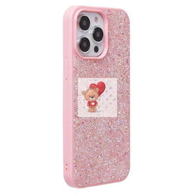 Чехол-накладка для Apple iPhone 14 Pro Max россыпь кристаллов (розовый) - PC071 POSH SHINE Чехол-накладка для Apple iPhone 14 Pro Max россыпь кристаллов (розовый) - PC071 POSH SHINE