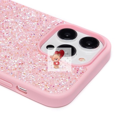 Чехол-накладка для Apple iPhone 14 Pro Max россыпь кристаллов (розовый) - PC071 POSH SHINE Чехол-накладка для Apple iPhone 14 Pro Max россыпь кристаллов (розовый) - PC071 POSH SHINE