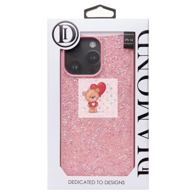 Чехол-накладка для Apple iPhone 14 Pro Max россыпь кристаллов (розовый) - PC071 POSH SHINE Чехол-накладка для Apple iPhone 14 Pro Max россыпь кристаллов (розовый) - PC071 POSH SHINE