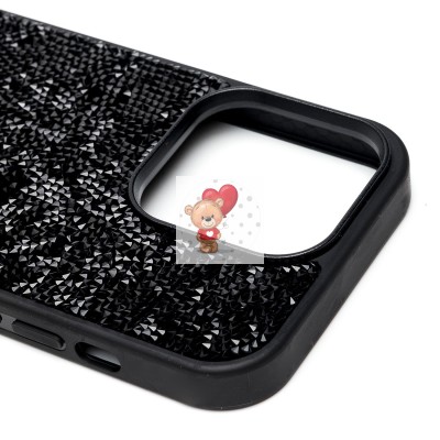 Чехол-накладка для Apple iPhone 14 Pro россыпь кристаллов (черный) - PC071 POSH SHINE