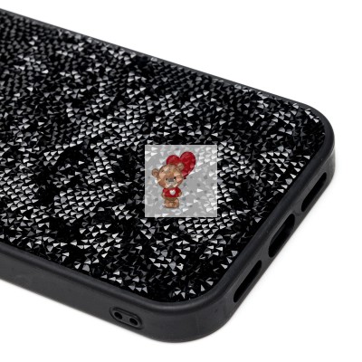 Чехол-накладка для Apple iPhone 14 Pro россыпь кристаллов (черный) - PC071 POSH SHINE