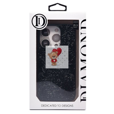 Чехол-накладка для Apple iPhone 14 Pro россыпь кристаллов (черный) - PC071 POSH SHINE