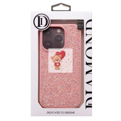 Чехол-накладка для Apple iPhone 14 Pro россыпь кристаллов (розовый) - PC071 POSH SHINE Чехол-накладка для Apple iPhone 14 Pro россыпь кристаллов (розовый) - PC071 POSH SHINE