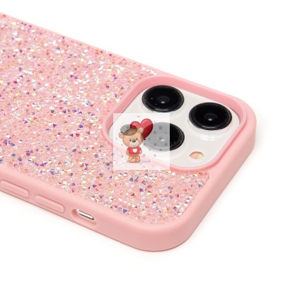 Чехол-накладка для Apple iPhone 14 Pro россыпь кристаллов (розовый) - PC071 POSH SHINE Чехол-накладка для Apple iPhone 14 Pro россыпь кристаллов (розовый) - PC071 POSH SHINE