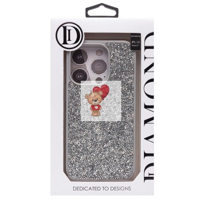 Чехол-накладка для Apple iPhone 14 Pro россыпь кристаллов (серебяный) - PC071 POSH SHINE Чехол-накладка для Apple iPhone 14 Pro россыпь кристаллов (серебяный) - PC071 POSH SHINE
