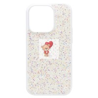 Чехол-накладка для Apple iPhone 14 Pro россыпь кристаллов (белый) - PC071 POSH SHINE