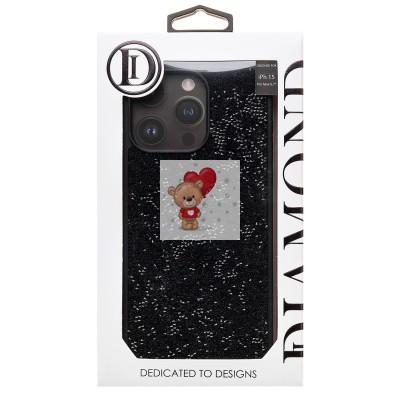 Чехол-накладка для Apple iPhone 15 Pro Max россыпь кристаллов (черный) - PC071 POSH SHINE