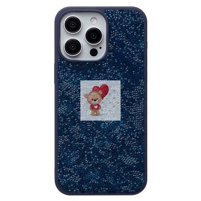 Чехол-накладка для Apple iPhone 15 Pro Max россыпь кристаллов (ледяной синий) - PC071 POSH SHINE Чехол-накладка для Apple iPhone 15 Pro Max россыпь кристаллов (ледяной синий) - PC071 POSH SHINE