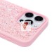 Чехол-накладка для Apple iPhone 15 Pro Max россыпь кристаллов (розовый) - PC071 POSH SHINE