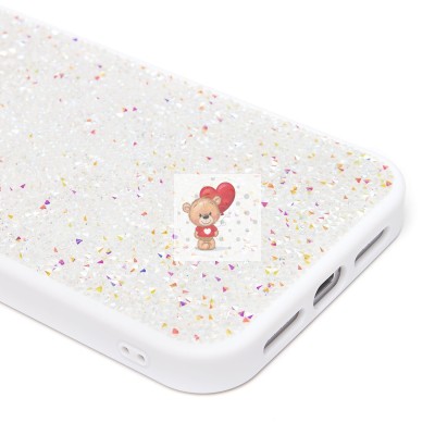 Чехол-накладка для Apple iPhone 15 Pro Max россыпь кристаллов (белый) - PC071 POSH SHINE