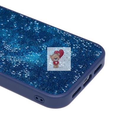 Чехол-накладка для Apple iPhone 15 Pro россыпь кристаллов (ледяной синий) - PC071 POSH SHINE Чехол-накладка для Apple iPhone 15 Pro россыпь кристаллов (ледяной синий) - PC071 POSH SHINE