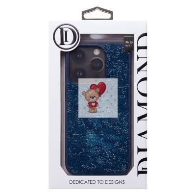 Чехол-накладка для Apple iPhone 15 Pro россыпь кристаллов (ледяной синий) - PC071 POSH SHINE Чехол-накладка для Apple iPhone 15 Pro россыпь кристаллов (ледяной синий) - PC071 POSH SHINE