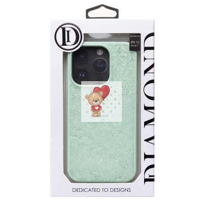 Чехол-накладка для Apple iPhone 15 Pro россыпь кристаллов (ледяной мятный) - PC071 POSH SHINE
