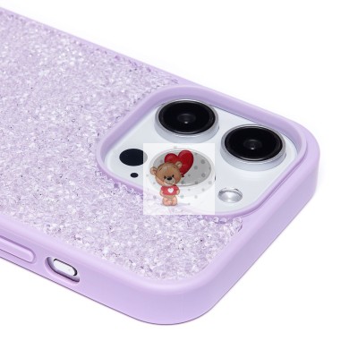 Чехол-накладка для Apple iPhone 15 Pro россыпь кристаллов (ледяной фиолетовый) - PC071 POSH SHINE