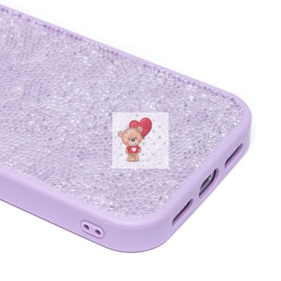 Чехол-накладка для Apple iPhone 15 Pro россыпь кристаллов (ледяной фиолетовый) - PC071 POSH SHINE