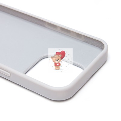 Чехол-накладка для Apple iPhone 15 Pro россыпь кристаллов (серебяный) - PC071 POSH SHINE