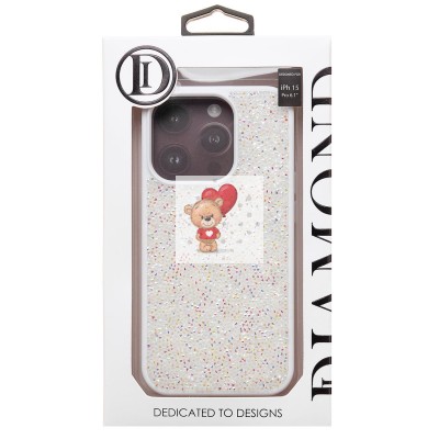 Чехол-накладка для Apple iPhone 15 Pro россыпь кристаллов (белый) - PC071 POSH SHINE