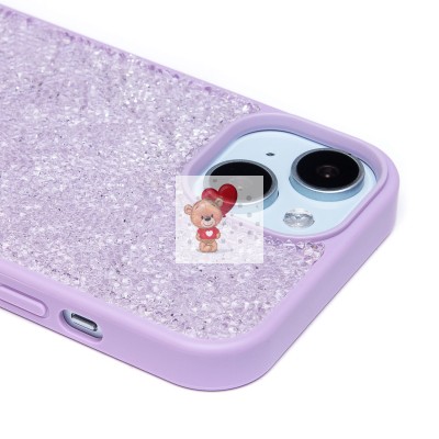 Чехол-накладка для Apple iPhone 15 россыпь кристаллов (ледяной фиолетовый) - PC071 POSH SHINE Чехол-накладка для Apple iPhone 15 россыпь кристаллов (ледяной фиолетовый) - PC071 POSH SHINE