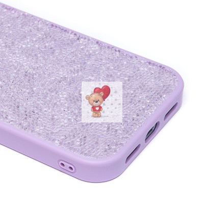 Чехол-накладка для Apple iPhone 15 россыпь кристаллов (ледяной фиолетовый) - PC071 POSH SHINE Чехол-накладка для Apple iPhone 15 россыпь кристаллов (ледяной фиолетовый) - PC071 POSH SHINE