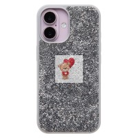 Чехол-накладка для Apple iPhone 16 россыпь кристаллов (серебяный) - PC071 POSH SHINE Чехол-накладка для Apple iPhone 16 россыпь кристаллов (серебяный) - PC071 POSH SHINE