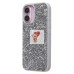 Чехол-накладка для Apple iPhone 16 россыпь кристаллов (серебяный) - PC071 POSH SHINE