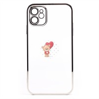 Чехол-накладка для Apple iPhone 11 (серебяный) - PC073 с закрытой камерой