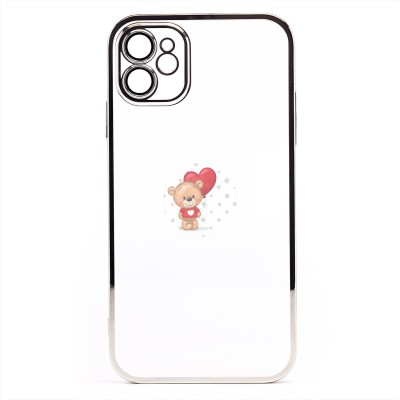 Чехол-накладка для Apple iPhone 11 (серебяный) - PC073 с закрытой камерой