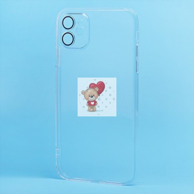 Чехол-накладка для Apple iPhone 11 (прозрачный) - PC073 с закрытой камерой