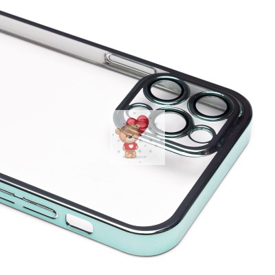 Чехол-накладка для Apple iPhone 12 Pro Max (зеленый) - PC073 с закрытой камерой