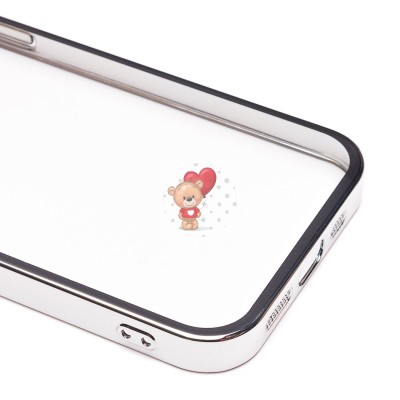 Чехол-накладка для Apple iPhone 12 Pro Max (серебяный) - PC073 с закрытой камерой