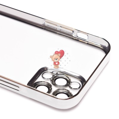 Чехол-накладка для Apple iPhone 12 Pro Max (серебяный) - PC073 с закрытой камерой